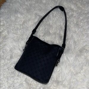 Gucci Black Leather vertical tote
